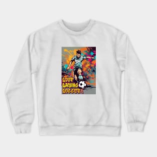 Urban Kick: Graffiti-Style Football Player Crewneck Sweatshirt